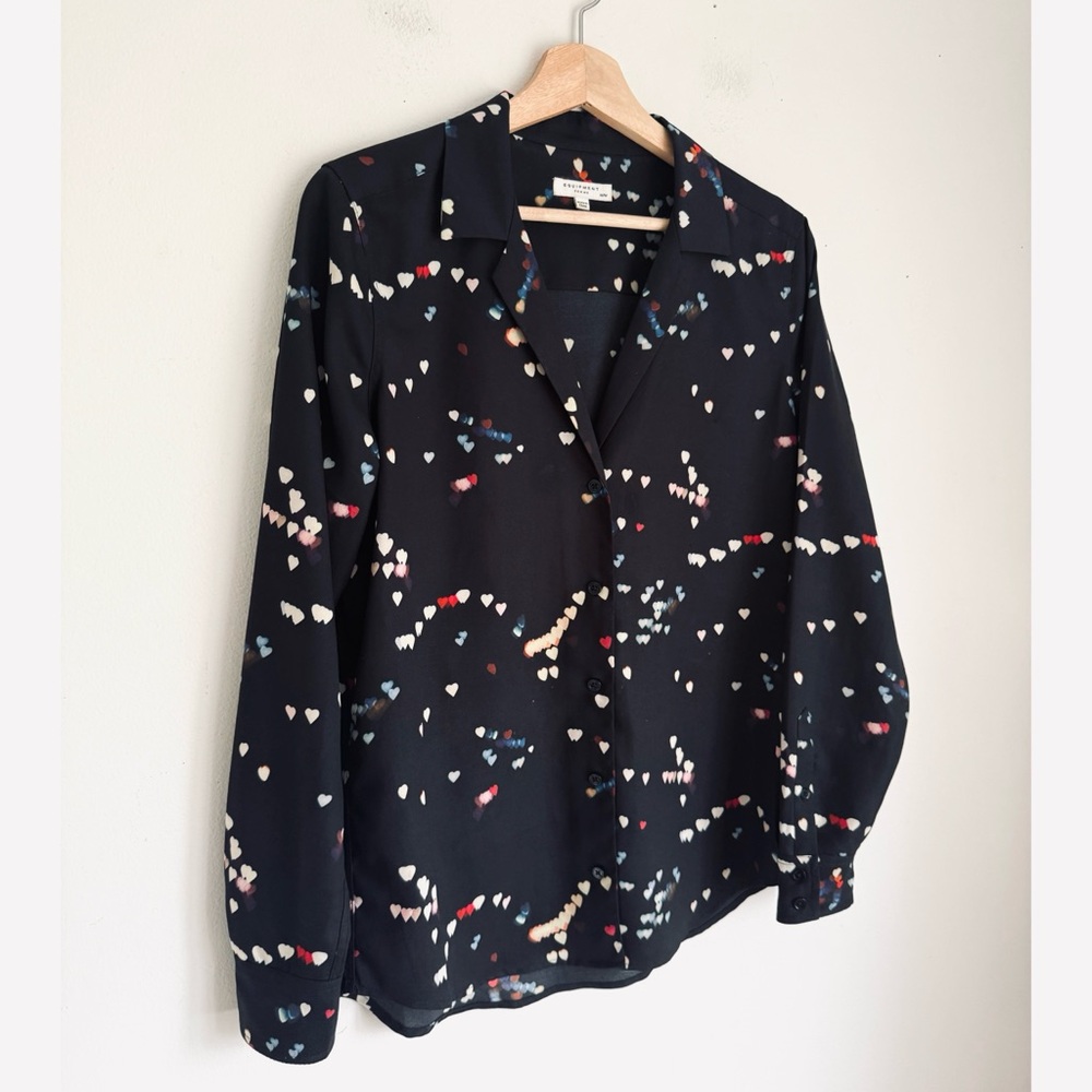Equipment Adalyn Refracted Heart Button-Down Blou… - image 4